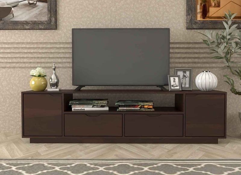Malvina tv cabinet in walnut finish