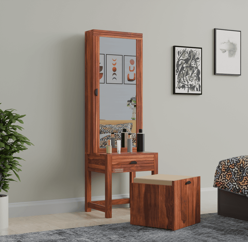 Glimmer Dressing Table in Honey Finish