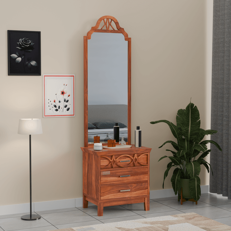 Radiance Dressing Table in Honey Finish